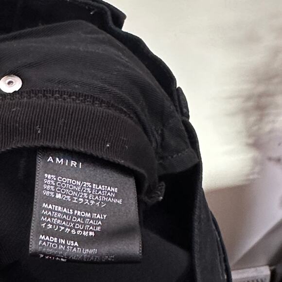 AMIRI Stack Jean Black OD Sz 28 x 34 {3L36} - Picture 6 of 7